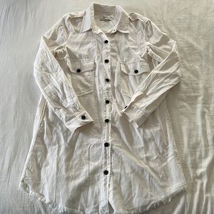 White Zara button up dress